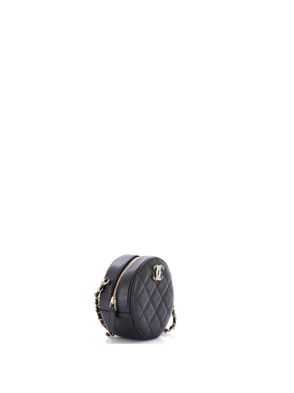 Chanel Round Clutch With Chain Quilted #323657C31B